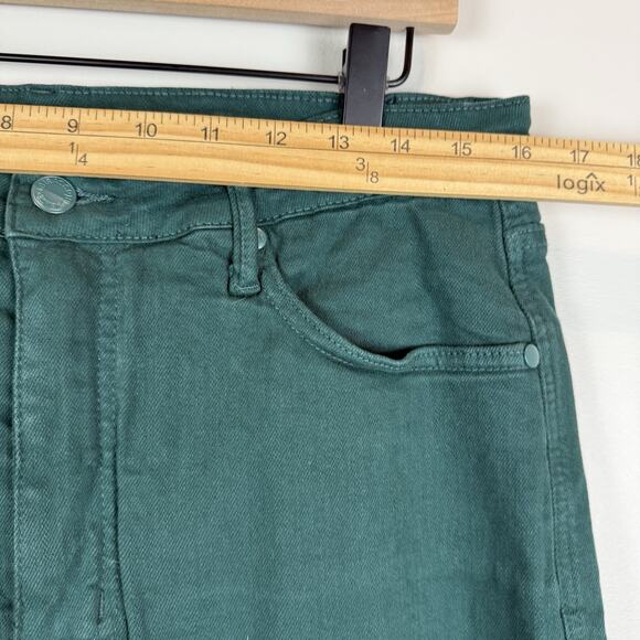 Judy Blue Jeans Womens 15/32 Teal High Rise Wide Leg Crop Tummy Control JB88806 - Picture 7 of 10